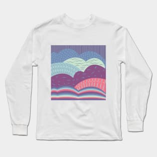 Abstract mountains and sky Long Sleeve T-Shirt